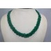 6 Line Real Green Onyx Gemstone Diamond Cut Drop Beads String Necklace